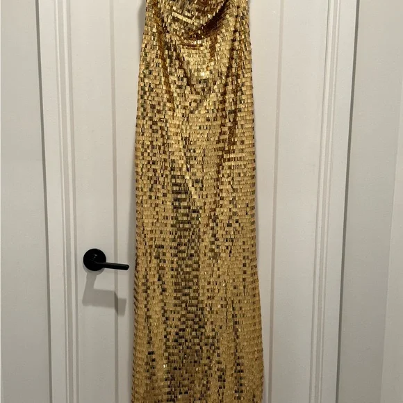 Simon Miller Gold Sequin Sculpt Dress - Picture 3 of 7